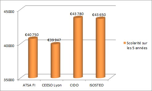comparatif ATSA FI, CEESO Lyon, CIDO, ISOSTEO
